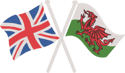 Union Jack and Welsh Dragon 